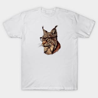 Lynx by Light: Nature's Scholar on the Prowl! T-Shirt